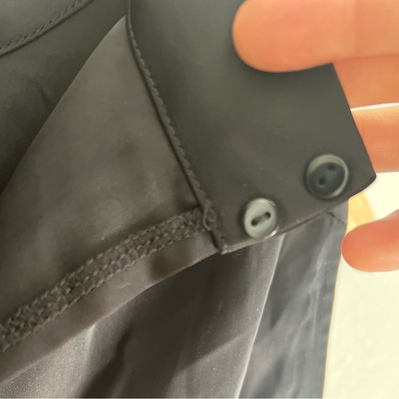 Classic Elegance Black Satin Sleeveless Mock Neck Maxi Dress L - Picture 7 of 9